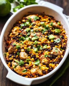 Mexican Street Corn Black Bean Chicken Bake Recipe