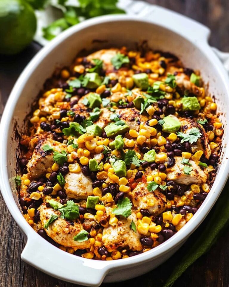 Mexican Street Corn Black Bean Chicken Bake Recipe