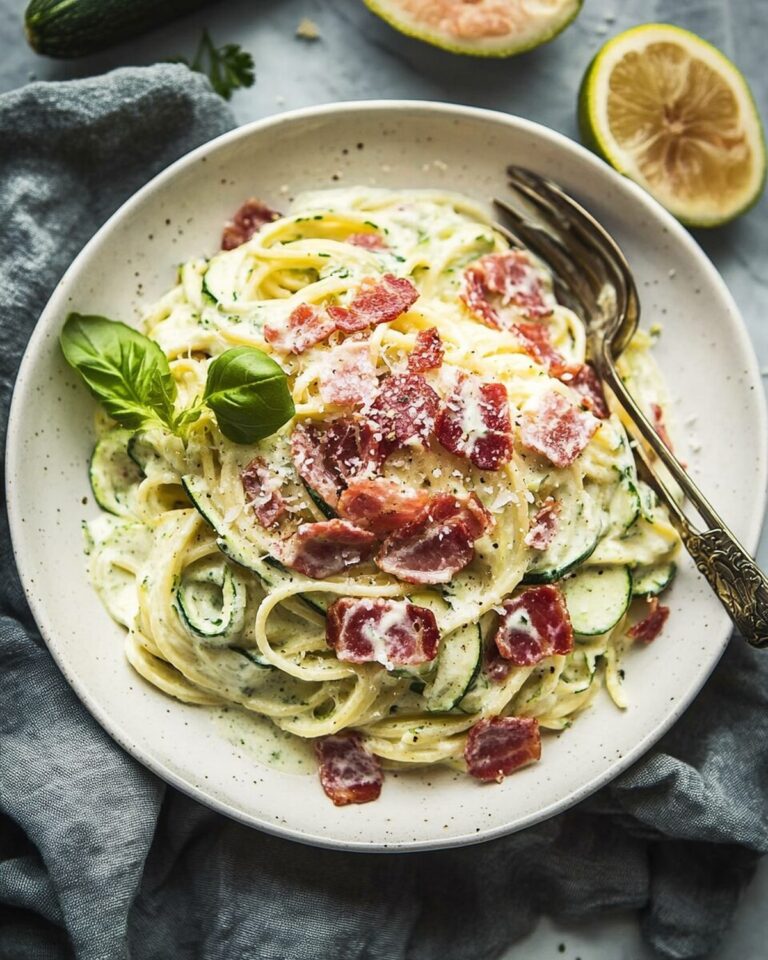 Creamy Courgette Bacon Pasta Recipe