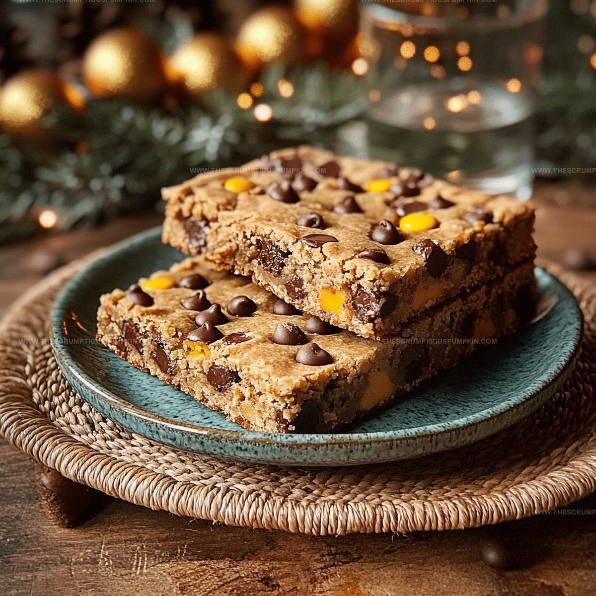 Soft-Baked Reeces Pieces Chocolate Chip Cookie Bars Recipe