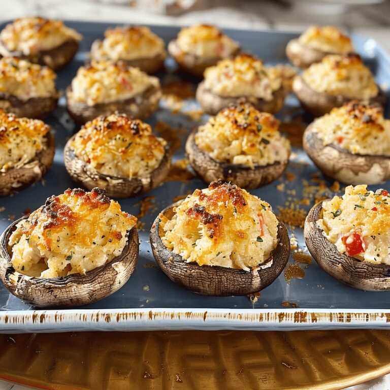 Creamy Crab Stuffed Mushrooms Recipe