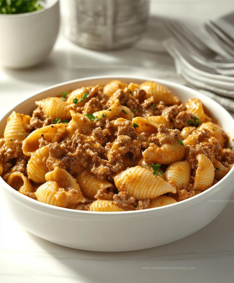Easy Creamy Beef And Shells Recipe