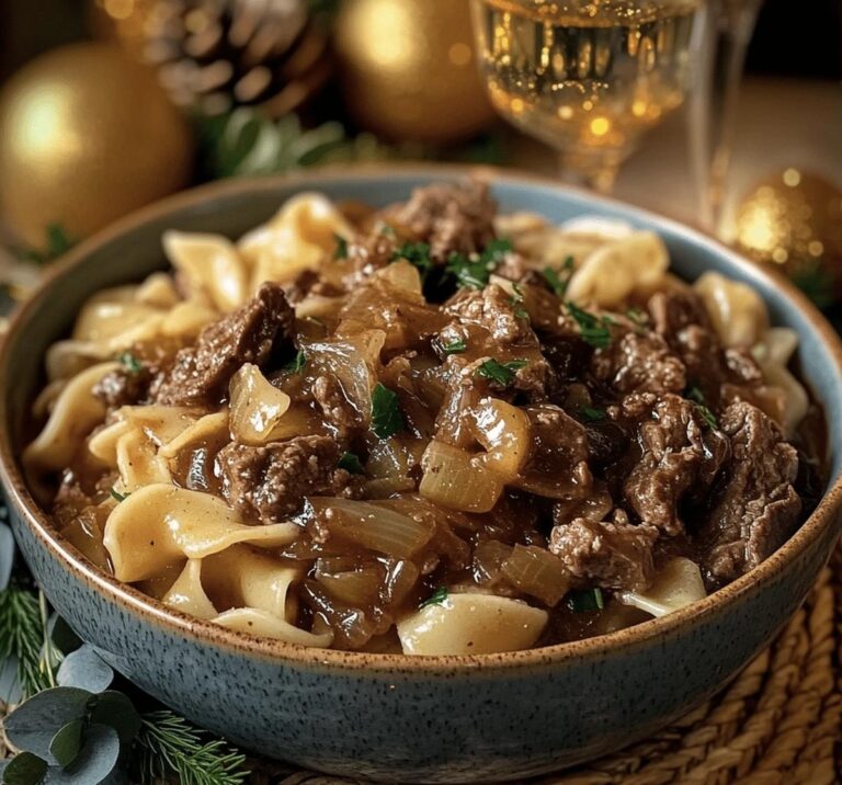Bracing French Onion Beef And Noodles Recipe