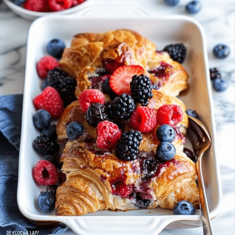 Silky Berry Croissant Bake Recipe