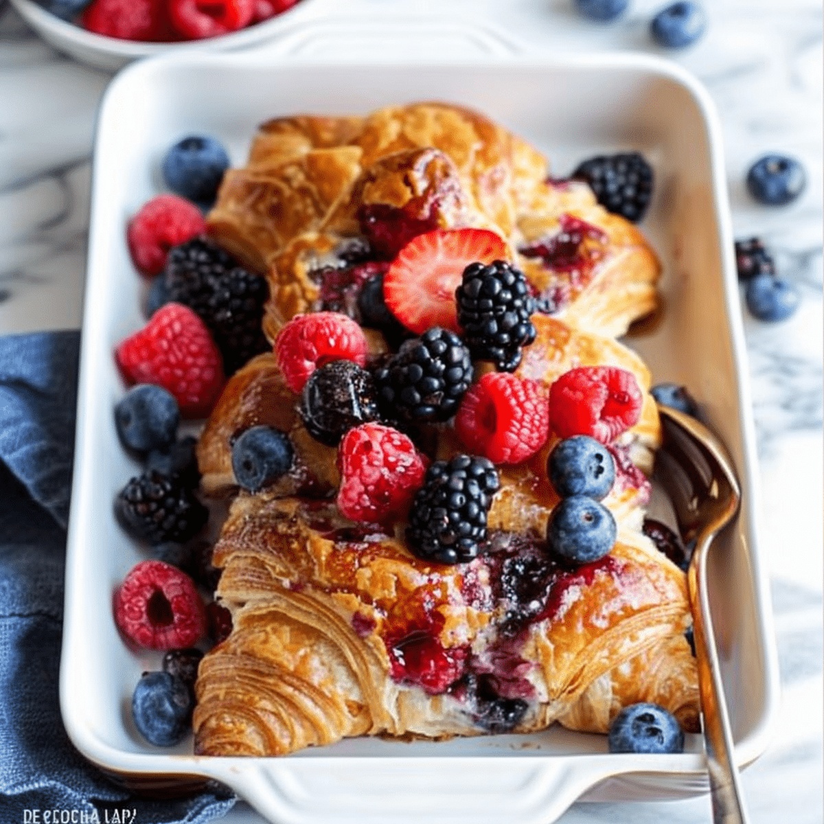 Silky Berry Croissant Bake Recipe