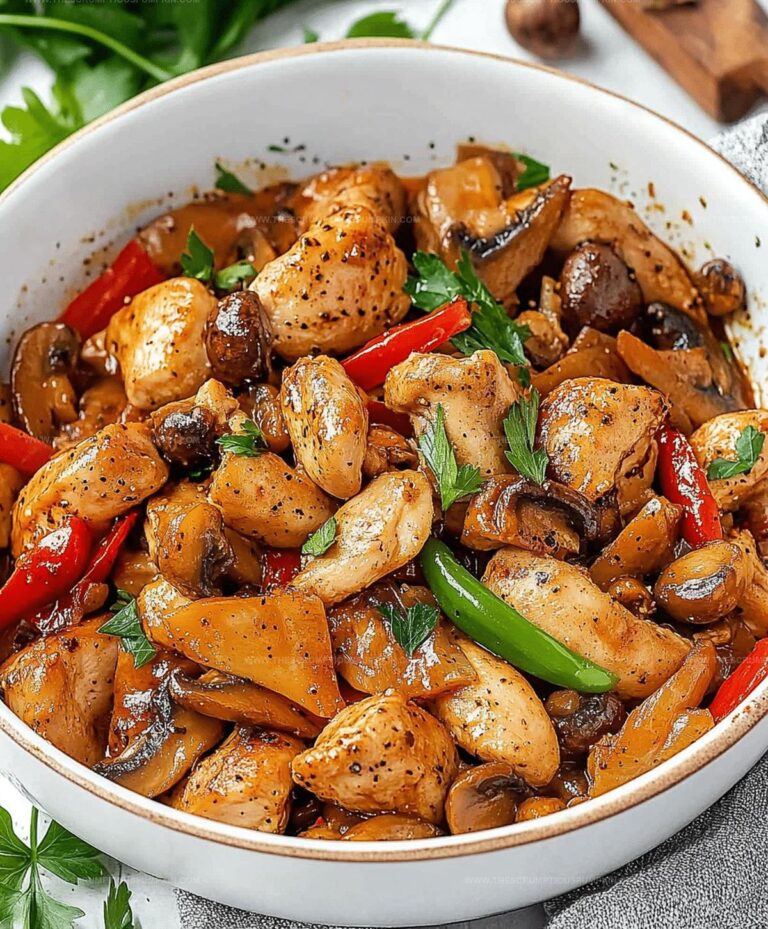 Black Pepper Chicken With Mushrooms Recipe