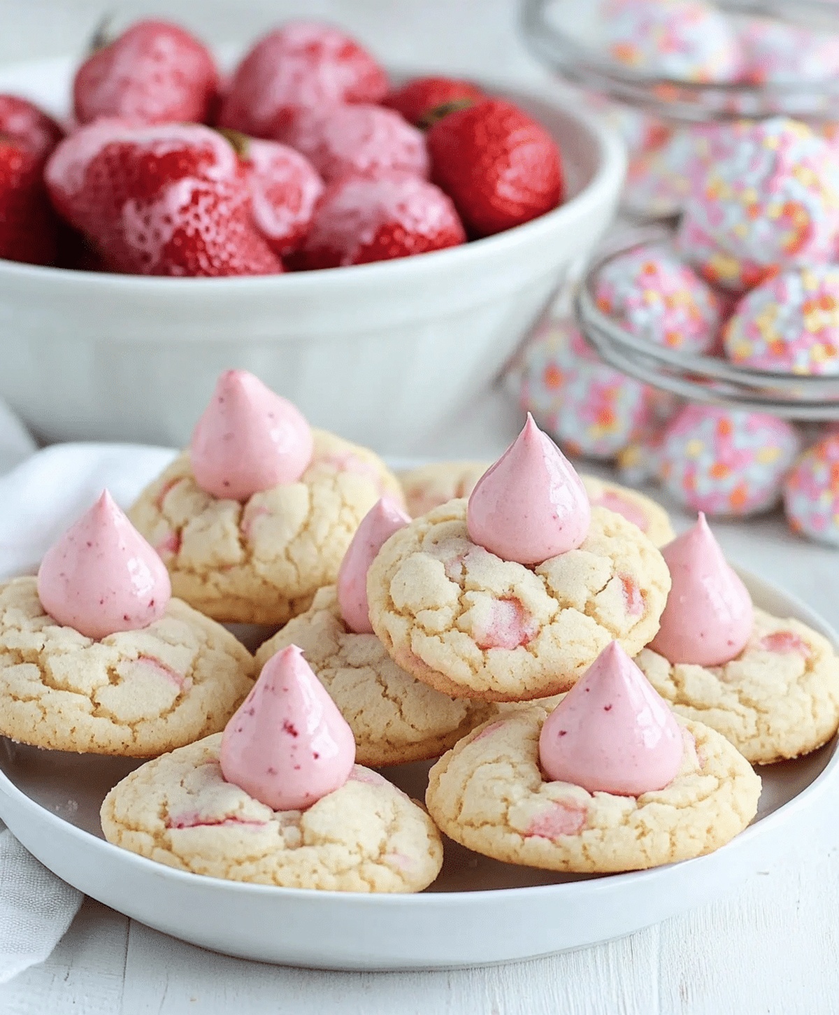 Strawberry Kiss Cookies Recipe