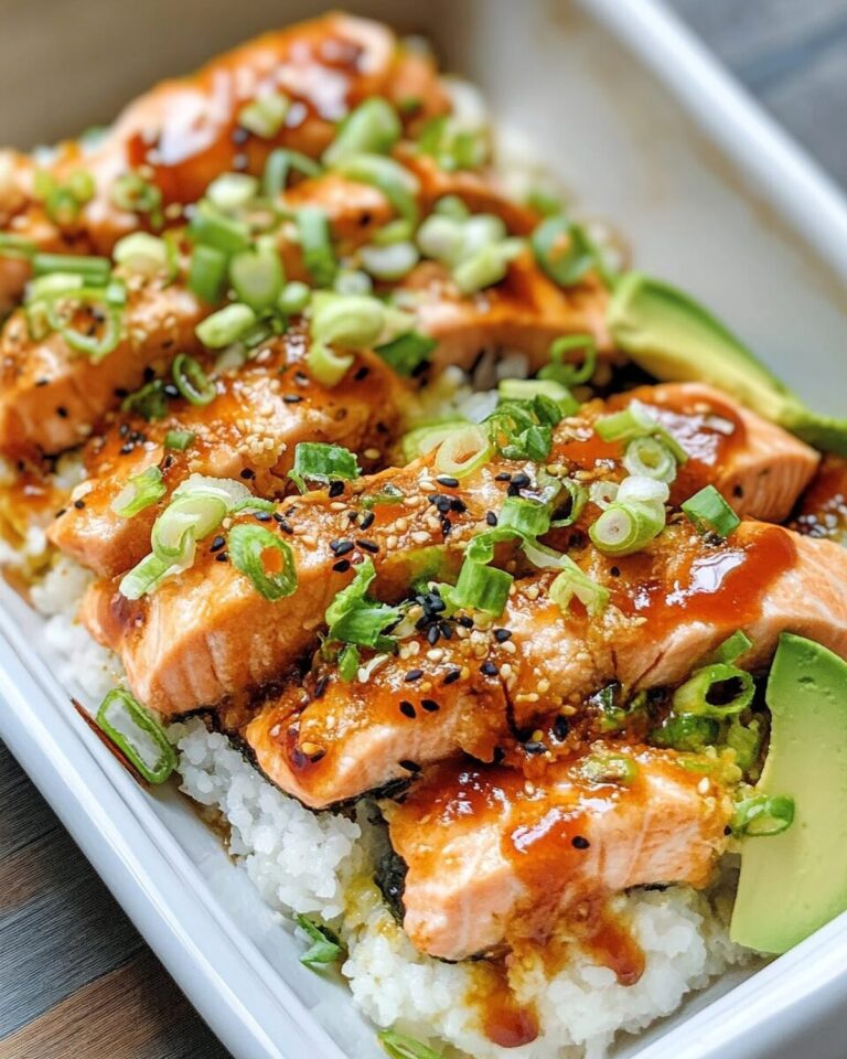 Savory Teriyaki-Glazed Salmon Sushi Bake Recipe