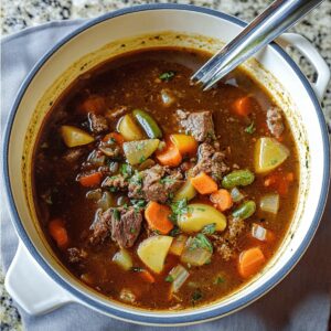 My Moms Old-fashioned Vegetable Beef Soup Recipe