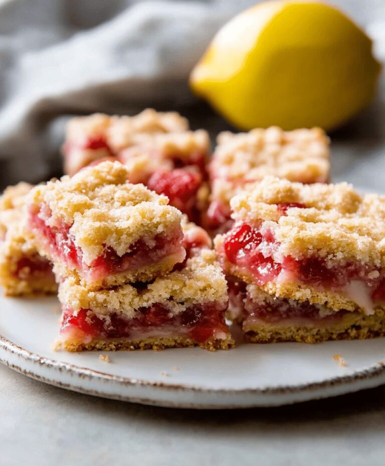 Lemon Strawberry Crumb Bars Recipe