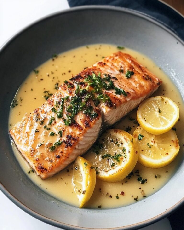 Salmon with Zesty Lemon Sauce and Herb Drizzle Recipe