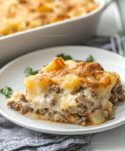 Easy 5-ingredient Hamburger & Potato Casserole Recipe