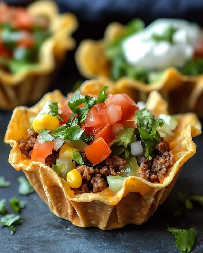 Mini Taco Salad Bowls with All the Fixings Recipe