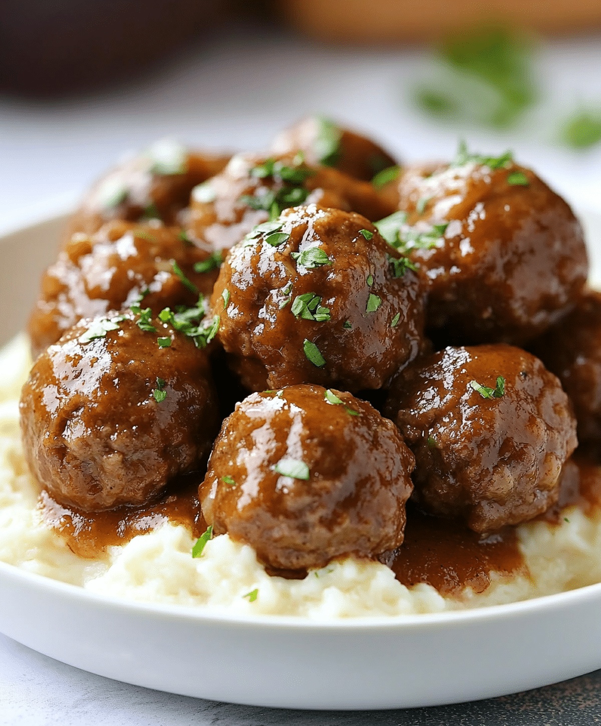 Beefy Onion Crockpot Meatballs Recipe