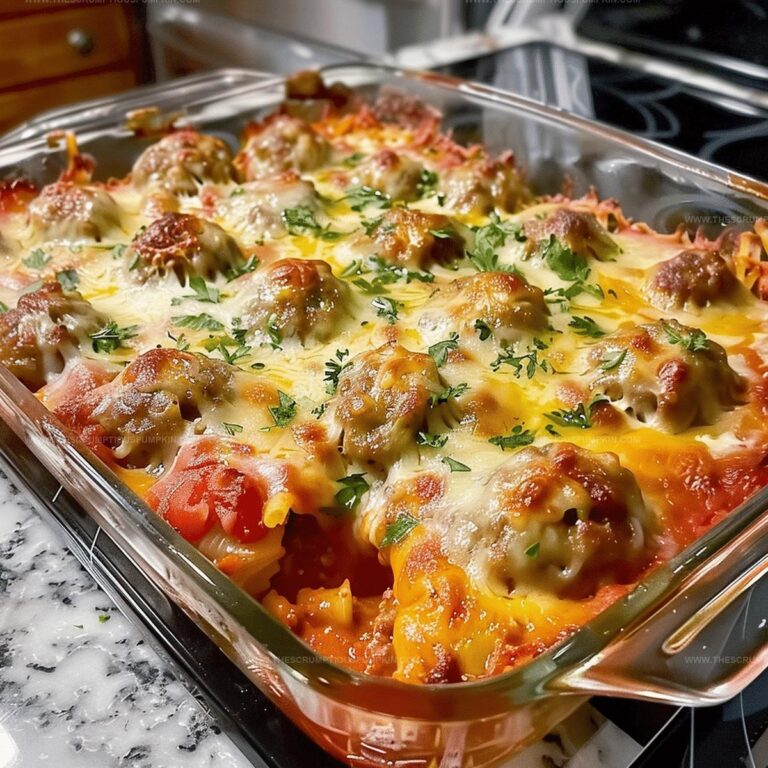 Hassle-free Dump and Bake Meatball Casserole Recipe