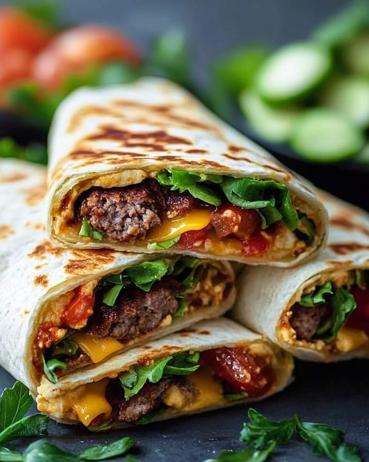 Vegan Cheeseburger Wraps Recipe