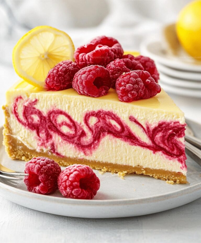 Lemon Raspberry Swirl Cheesecake Recipe