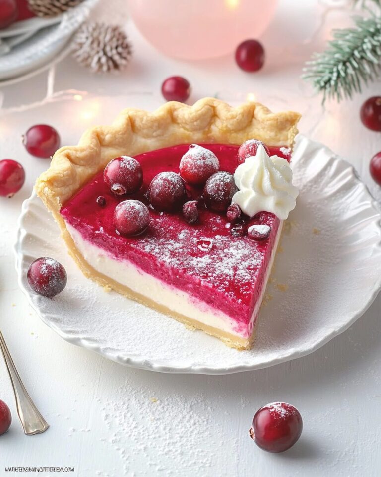 Cranberry Custard Pie Recipe