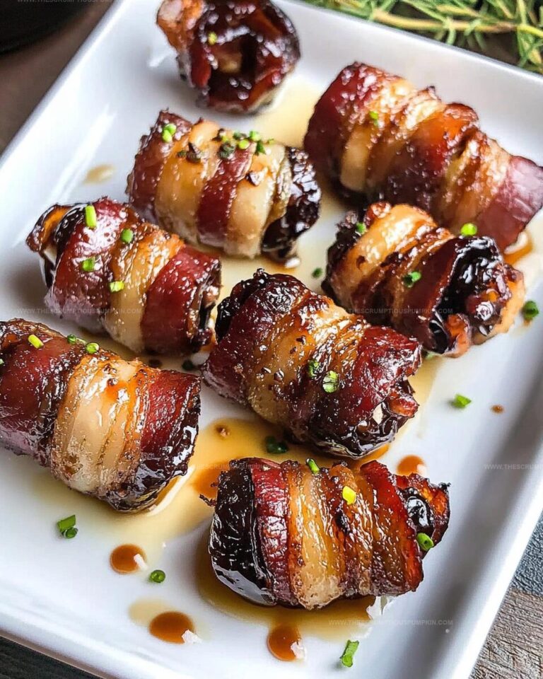 Bacon Wrapped Dates with Goat Cheese Recipe