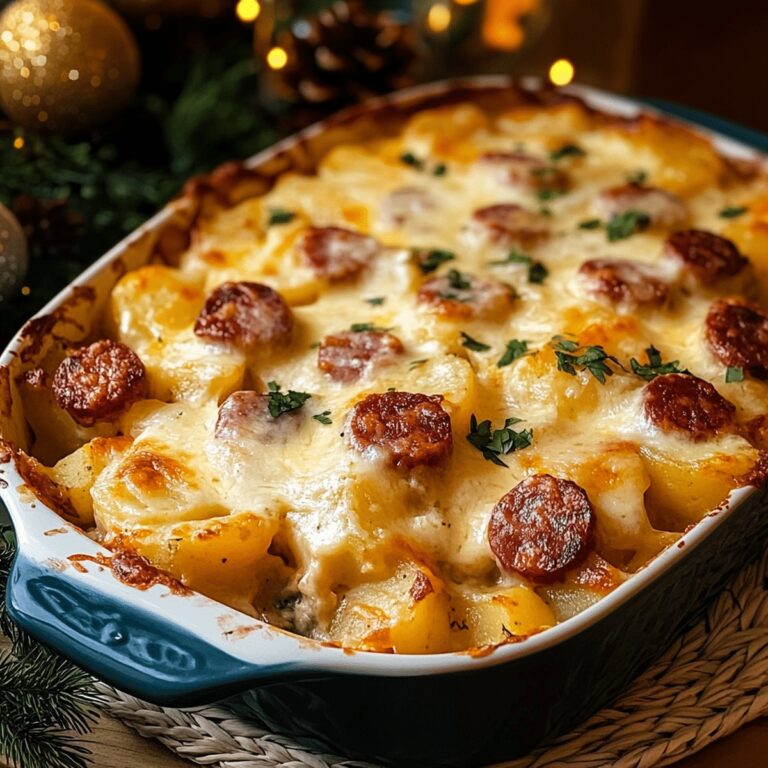 Cheesy Potato & Smoked Sausage Casserole Recipe