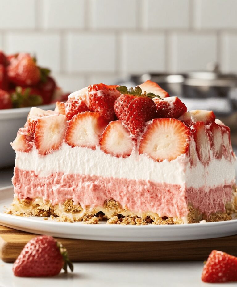 Layered Strawberry Cheesecake Lasagna Recipe