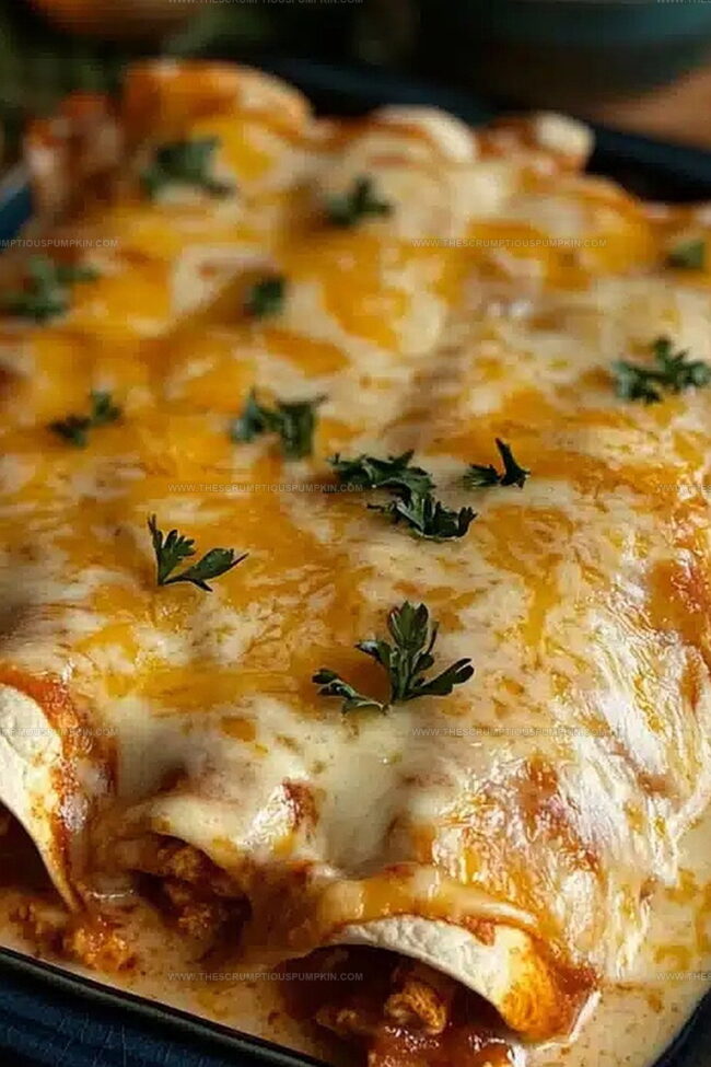 Cheesy Chicken Enchiladas With Creamy Sauce Taste Perks