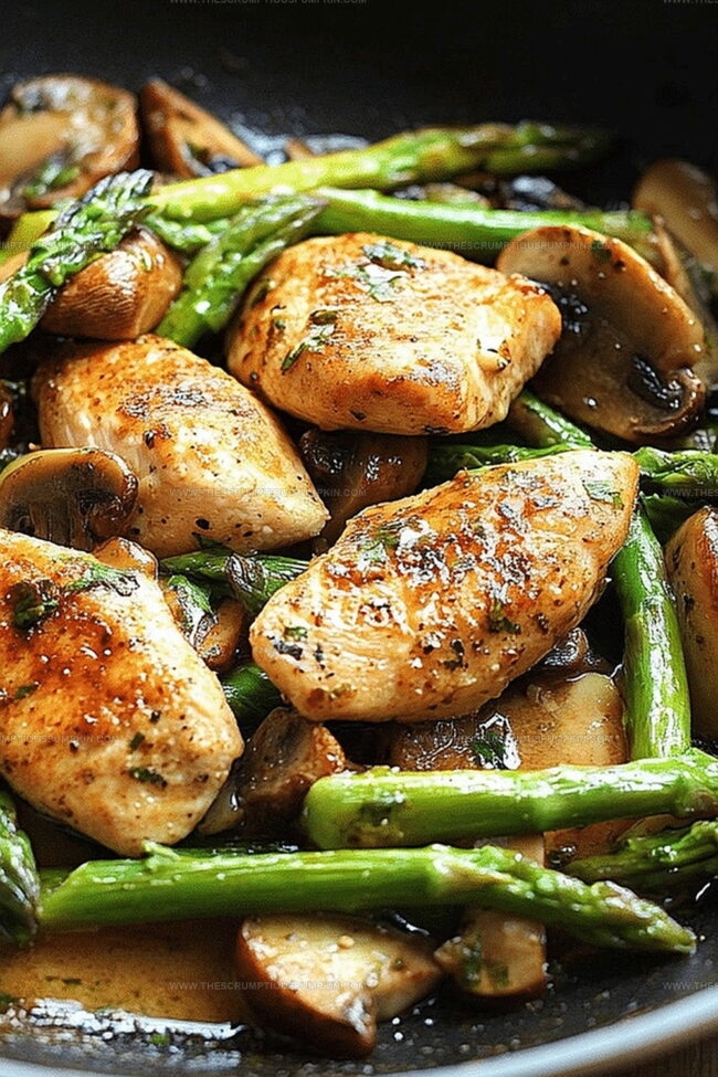 Fresh Chicken Asparagus and Mushroom Skillet Recipe