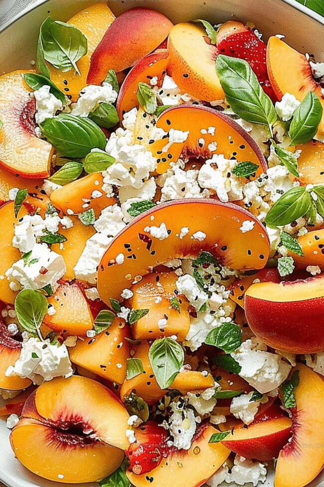 Simple and Delicious Peach Feta Salad to Enjoy