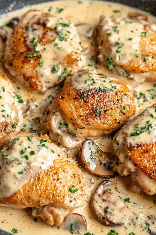 Why Chicken Thighs With Creamy Mushroom Sauce