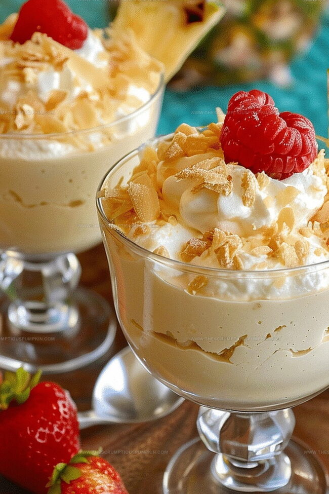 Tropical Bliss: Pina Colada Cheesecake Mousse