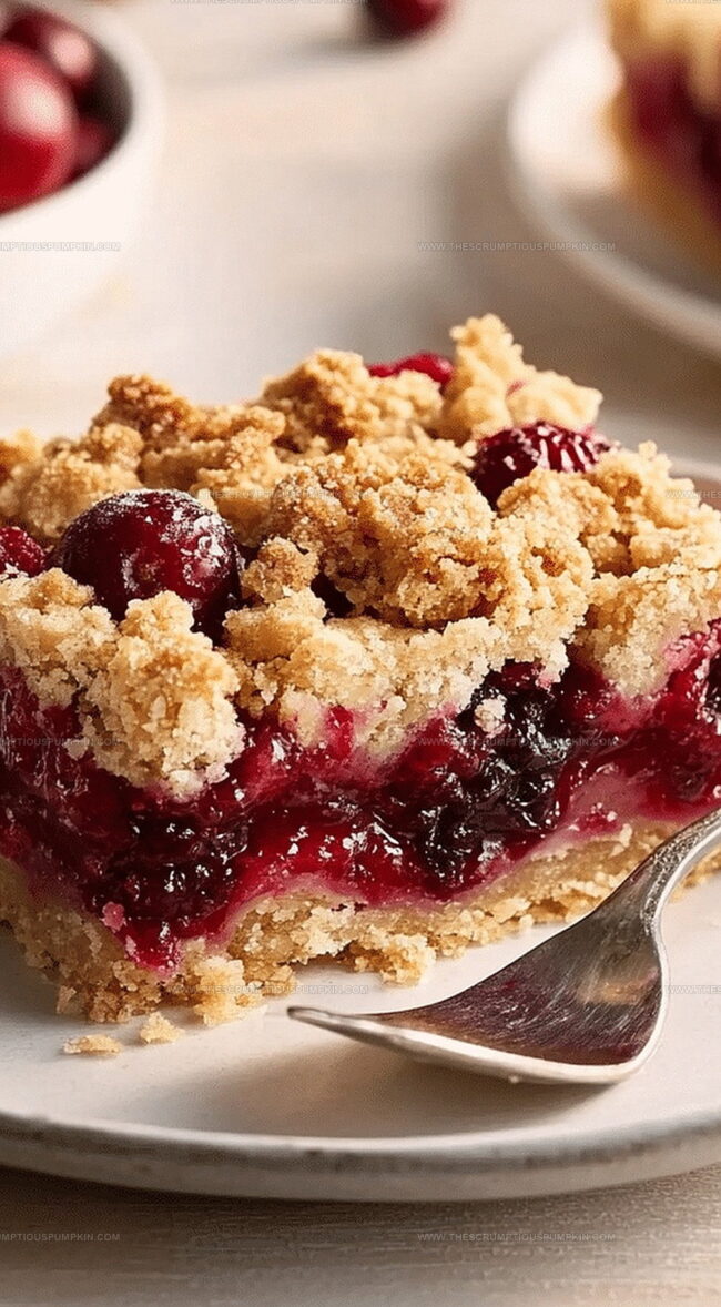 Why Cranberry Crumble Pie Bars Rock