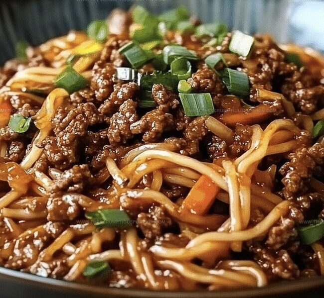 Directions For Mongolian Ground Beef Noodles