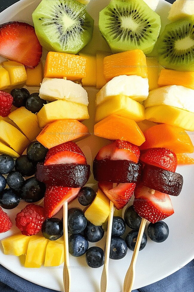 Rainbow Fruit Kabobs Full of Color and Freshness