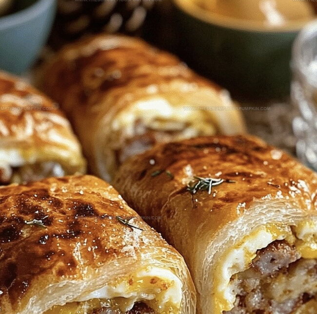 How To Make Sausage, Egg And Cheese Breakfast Roll-Ups