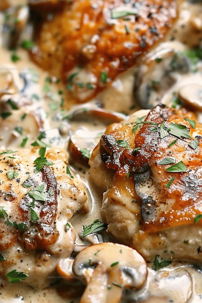 The Ultimate Creamy Mushroom Garlic Sauce for Chicken Thighs