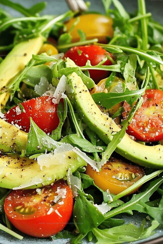 A Refreshing Mix of Tomato, Avocado, and Arugula