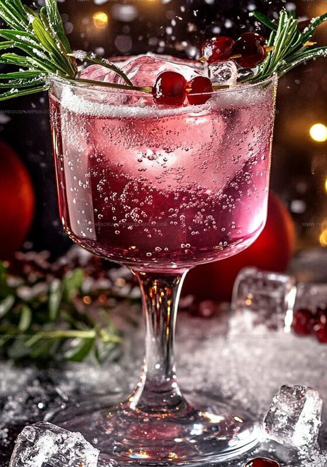 Shake Up A Sparkling Mistletoe Cosmo