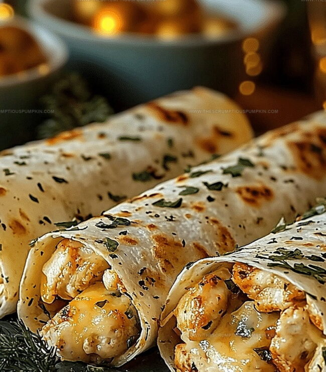 Steps To Make Cheesy Garlic Chicken Wraps