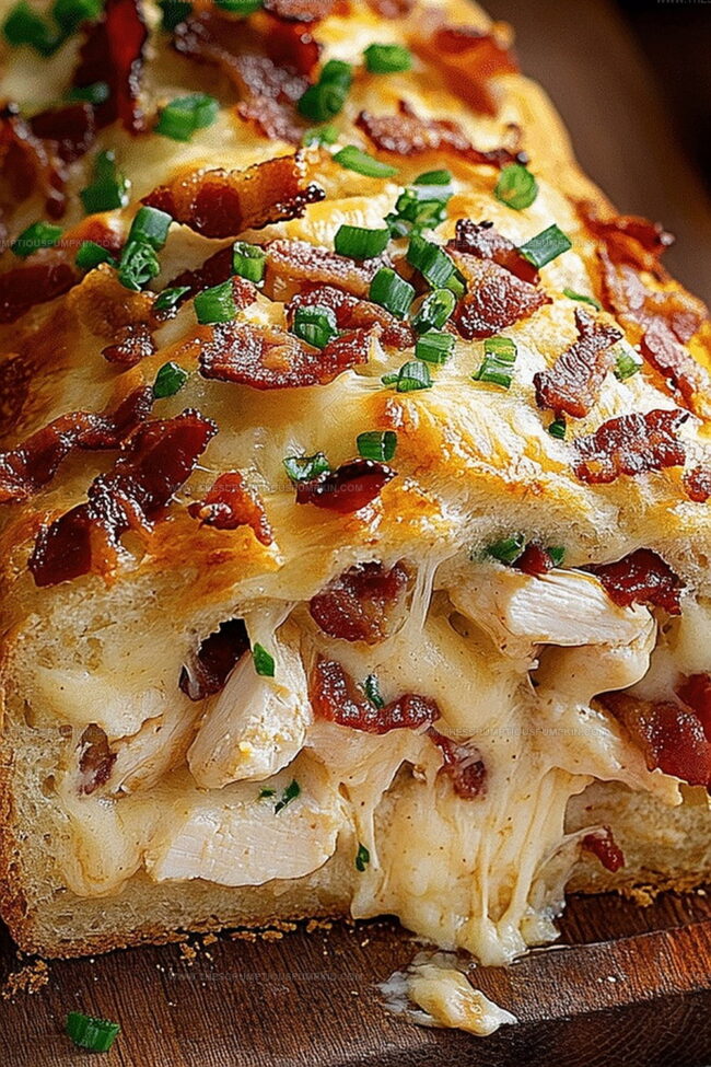 Why Chicken Bacon Ranch Stuffed Bread Is Always A Hit