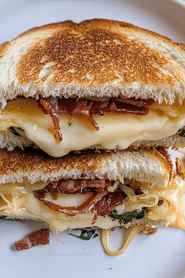 Crispy Bacon and Brie on Sourdough Grilled Cheese