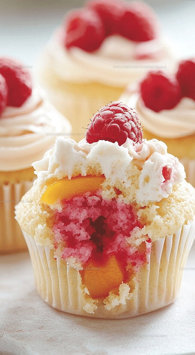Peach Raspberry Heaven Cupcakes Overview
