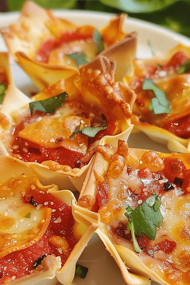 Pizza Wonton Cups That Are Party Perfect