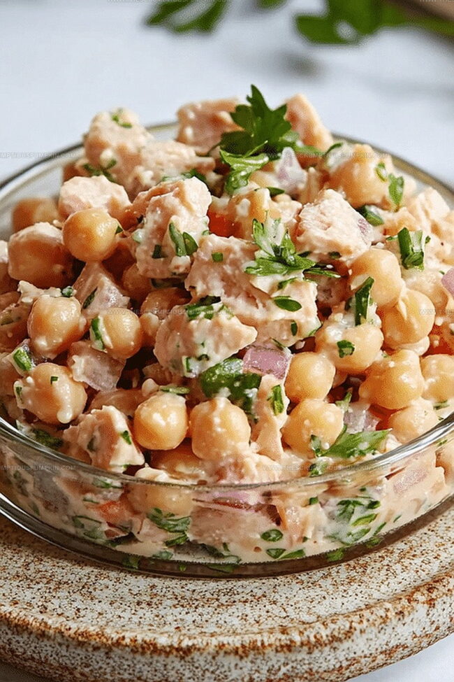 Fresh and Healthy Chickpea Tuna Salad Highlights