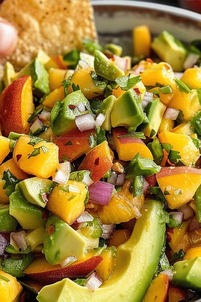 Avocado Peach Salsa That Bursts with Freshness
