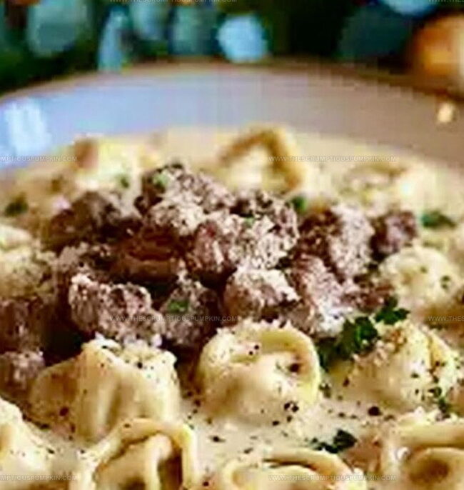 Beef & Parmesan Tortellini In Creamy Sauce Highlights