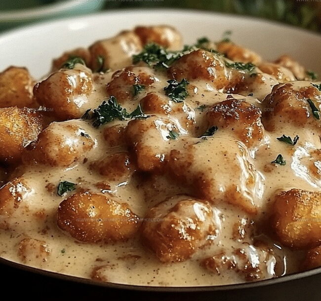 How To Make Tater Tot Breakfast Bowl with Sausage Gravy