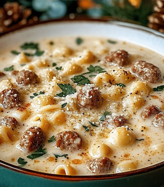 Steps To Make Creamy Parmesan Italian Sausage Ditalini Soup