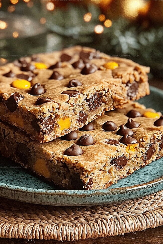 Why Reeces Pieces Chocolate Chip Cookie Bars Are Extra Fun