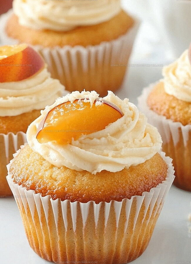 Cupcake Variations with Honey and Peach