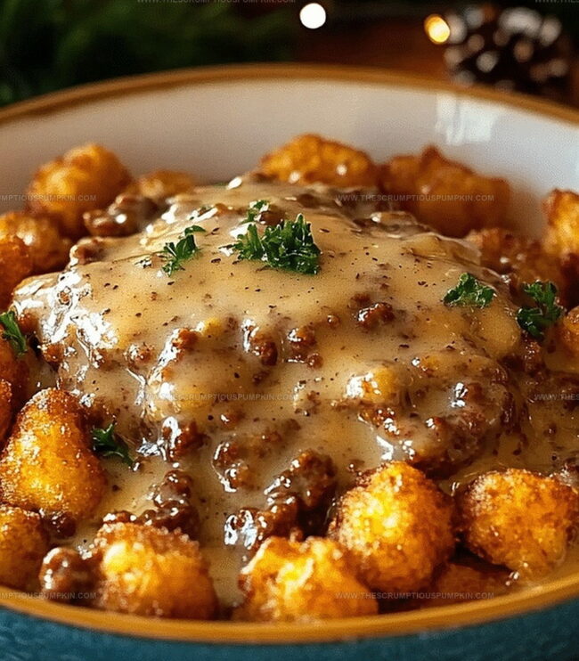 How To Make Tater Tot Breakfast Bowl with Sausage Gravy At Home